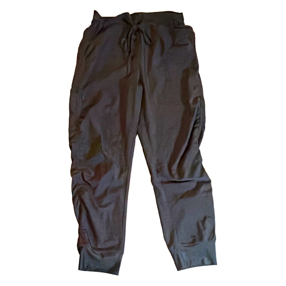 Jolt Women's Regular Black Drawstring Closure Jogger Style Pants